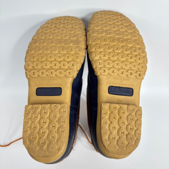 VTG LL Bean Boots Womens 8 "D M" Brown Leather Duck Boots Made in Maine 90s/00s - Picture 5 of 8